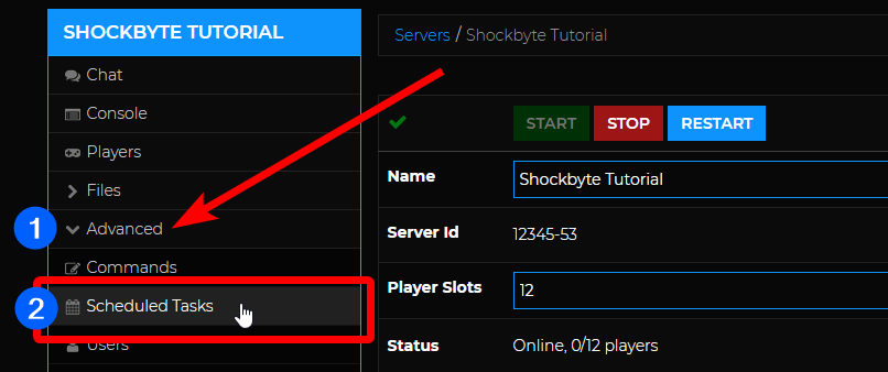 How To Automatically Restart Your Minecraft Server Knowledgebase Shockbyte