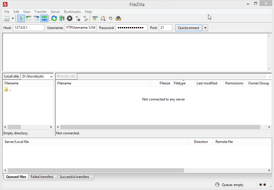 Connecting with FileZilla