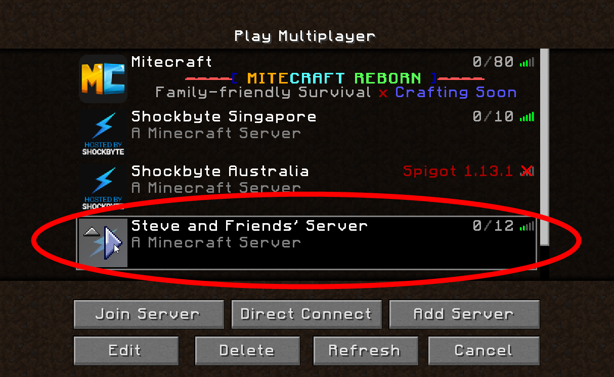 Minecraft: Java Edition Servers