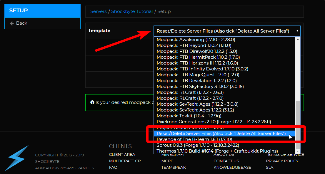 How To Reset Your Minecraft Server Knowledgebase Shockbyte