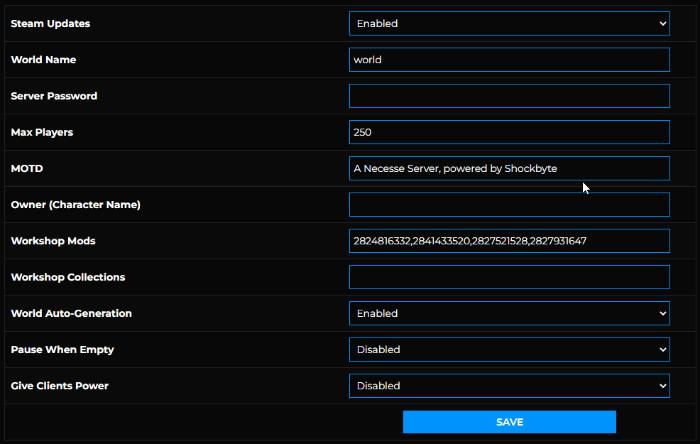 How to Set the MOTD on your Necesse Server Knowledgebase Shockbyte