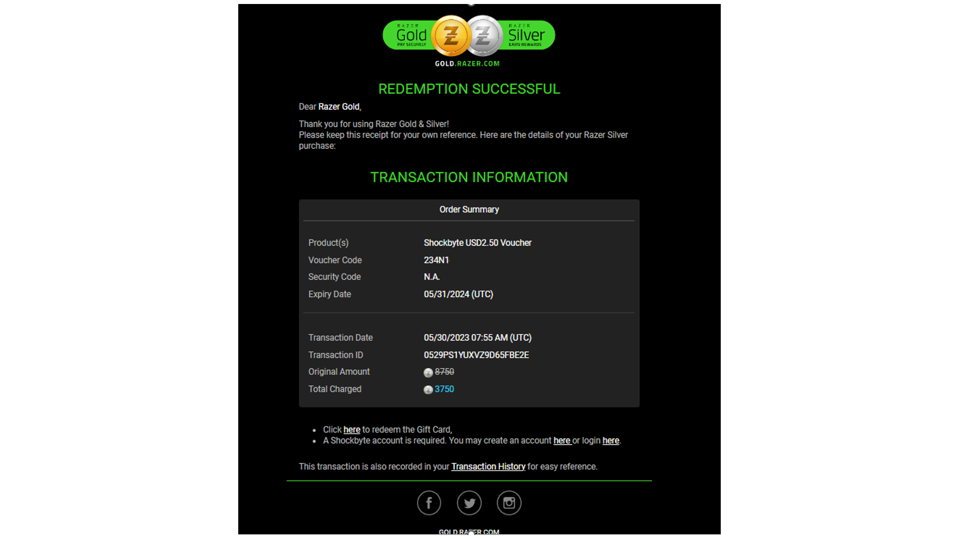 How to Redeem a Shockbyte Server with Razer Silver Knowledgebase