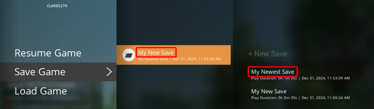 Satisfactory single player game showing a local made save