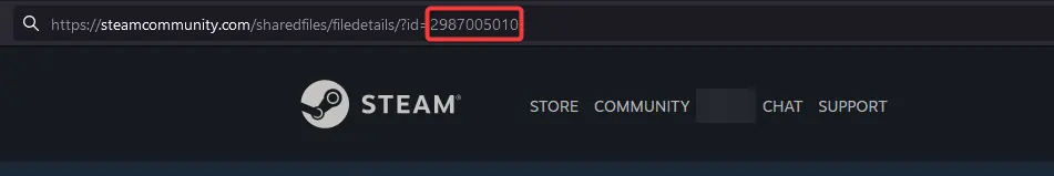 Steam Barotrauma mod id from URL