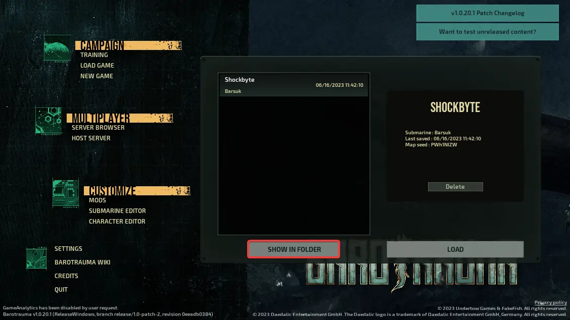 Barotrauma Server Save Management