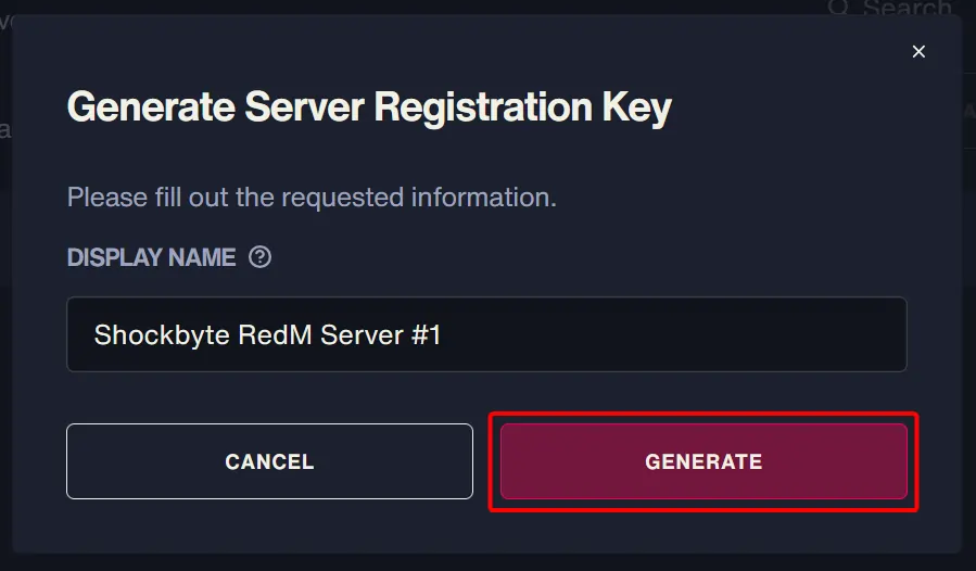 Generating a Cfx.re Server Registration Key
