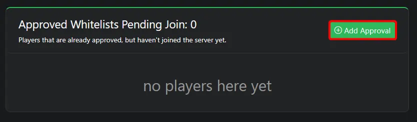 txAdmin control panel showing a how to add a player to the whitelist 