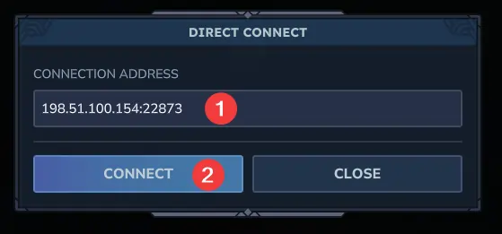 Hytale prompting to enter the IP to connect to