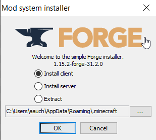 Install minecraft forge