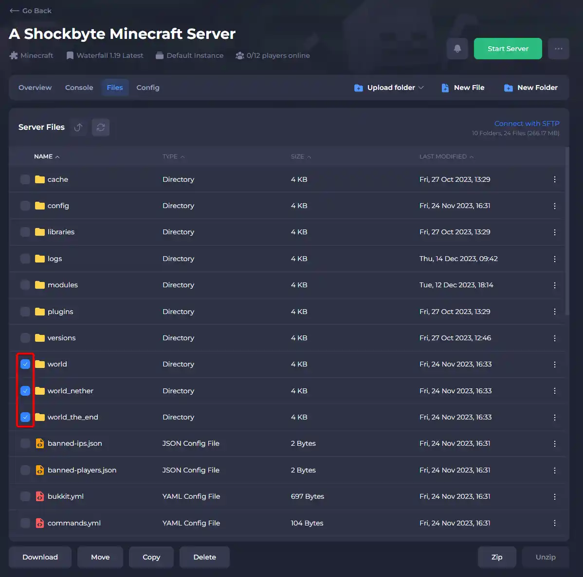 How to Download your Minecraft Server World - Shockbyte