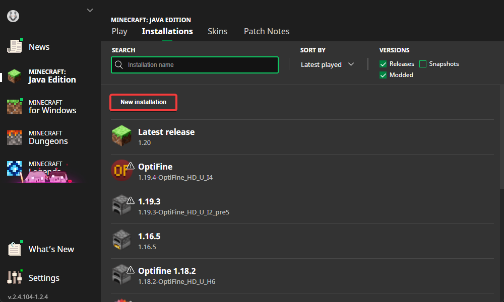 How To Change Your Minecraft Client Version On Java Edition Shockbyte